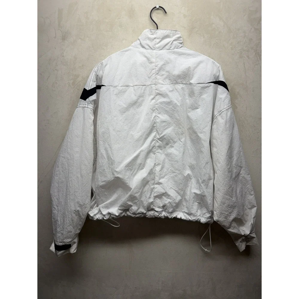 Nike Jacket Women's Medium Track Windbreaker Big Swoosh Oversized Full Zip Retro
